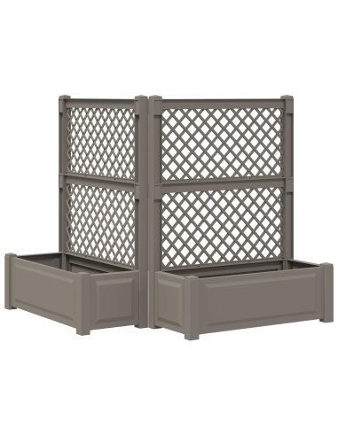 Vaso Grande con Direzione 2 pcs Grigio 143 x 143 x 133,5 cm PP