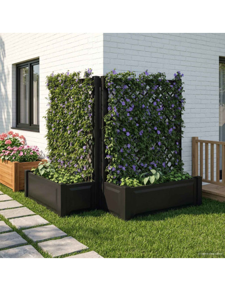 Vaso Grande con Direzione 2 pcs Antracite 143 x 143 x 133,5 cm