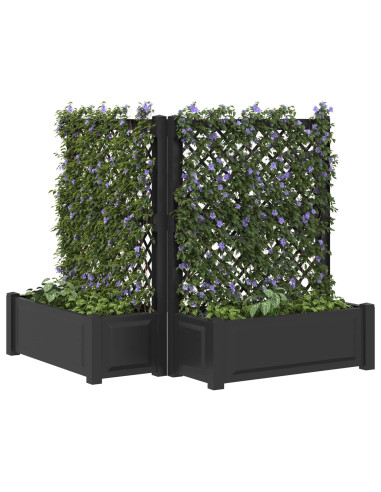 Vaso Grande con Direzione 2 pcs Antracite 143 x 143 x 133,5 cm