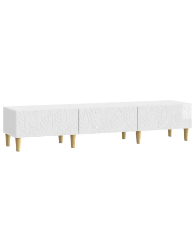 Mobile TV 147 x 34,5 x 30 cm Bianco Lucido Legno ingegnerizzato