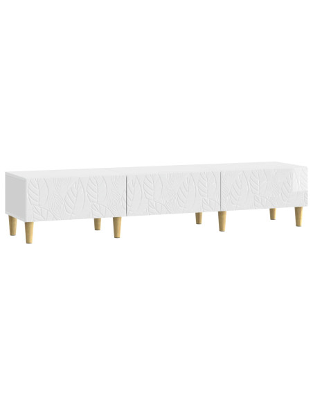 Mobile TV 147 x 34,5 x 30 cm Bianco Lucido Legno ingegnerizzato