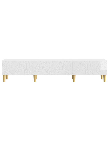 Mobile TV 147 x 34,5 x 30 cm Bianco Lucido Legno ingegnerizzato