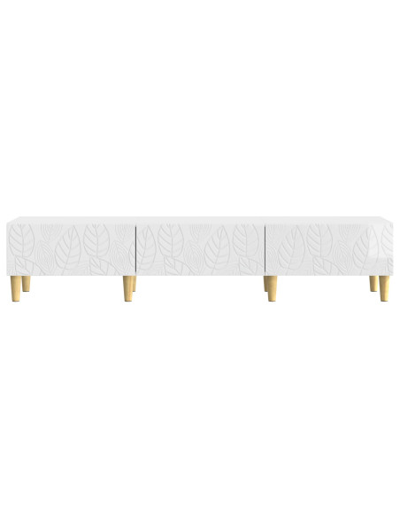 Mobile TV 147 x 34,5 x 30 cm Bianco Lucido Legno ingegnerizzato