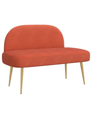 Panchina imbottita con schienale Rosso arancio 110 x 60 x 76 cm