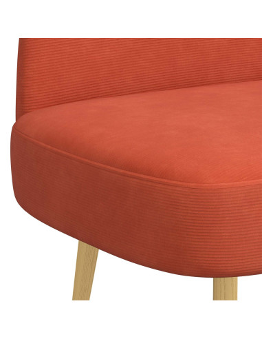 Panchina imbottita con schienale Rosso arancio 110 x 60 x 76 cm