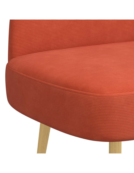 Panchina imbottita con schienale Rosso arancio 110 x 60 x 76 cm