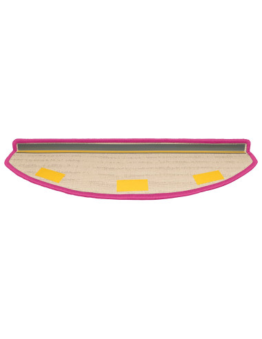 Tappetini per scale autoadesivi 15 pcs Rosa 80 x 24,5 x 3,5 cm