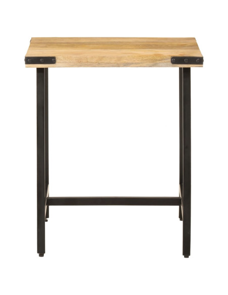 Tavolino 45x45x50cm in Legno Massello di Mango e Ferro
