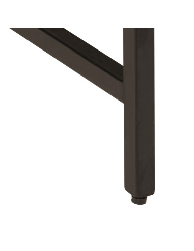 Tavolino 45x45x50cm in Legno Massello di Mango e Ferro