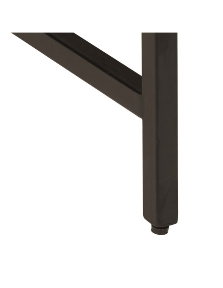 Tavolino 45x45x50cm in Legno Massello di Mango e Ferro