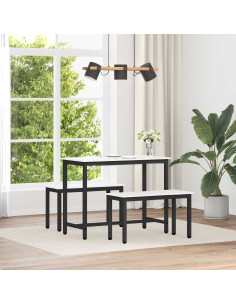panchina Bianco 80 x 35 x 45 cm Pino massello