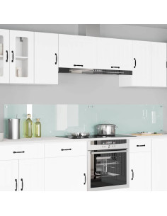 Schienale da cucina 2 pcs Bianco 120 x 40 cm vetro temperato