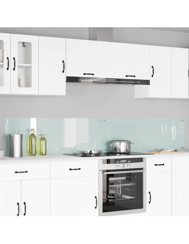 Schienale da cucina 2 pcs Bianco 120 x 40 cm vetro temperato