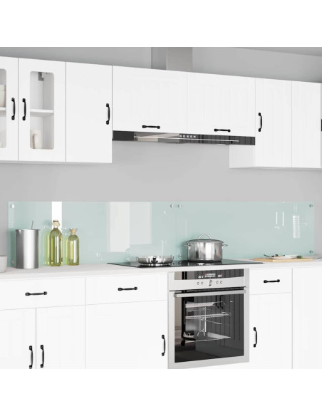 Schienale da cucina 2 pcs Bianco 120 x 40 cm vetro temperato