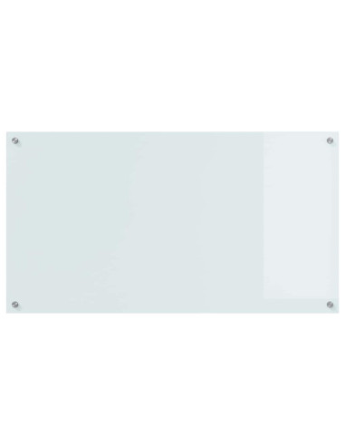 Schienale da cucina 2 pcs Bianco 110 x 60 cm vetro temperato