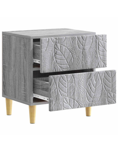 Comodino 2 pcs Sonoma grigio 43 x 34,5 x 48 cm
