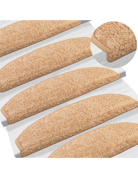 Tappetini per scale autoadesivi 15 pcs Oro 80 x 24,5 x 3,5 cm