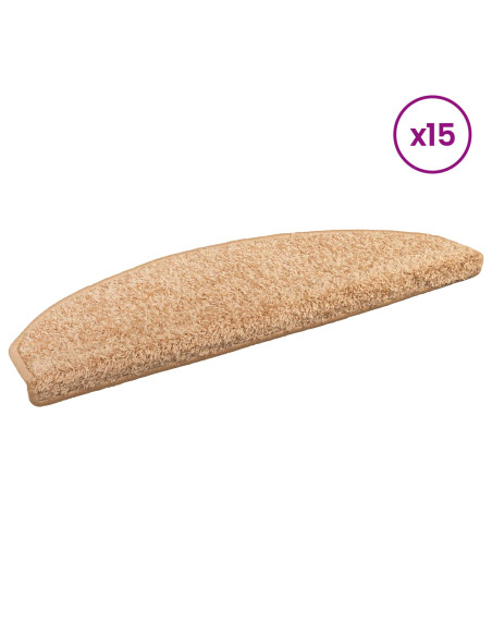 Tappetini per scale autoadesivi 15 pcs Oro 80 x 24,5 x 3,5 cm