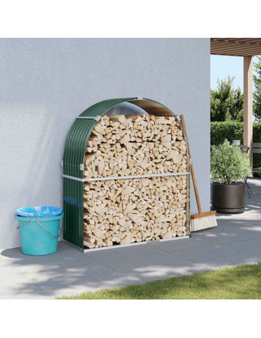 Portaceppi Verde 120x45x140 cm in Acciaio Zincato
