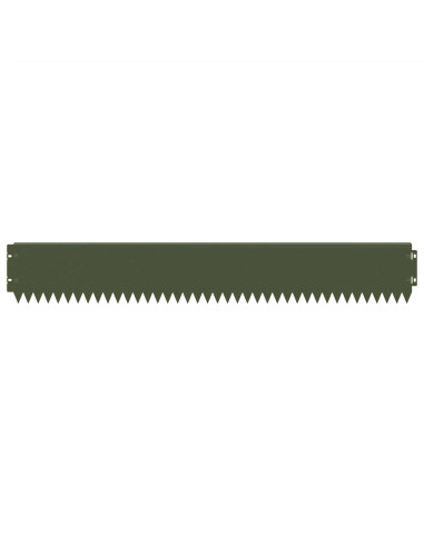Bordura per Prato 30 pcs 103 x 15 cm Acciaio Verde Oliva