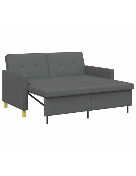 Divano Letto Estraibile Grigio Scuro Tessuto