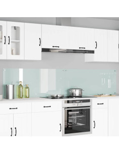 Schienale da cucina 2 pcs Bianco 120 x 50 cm vetro temperato