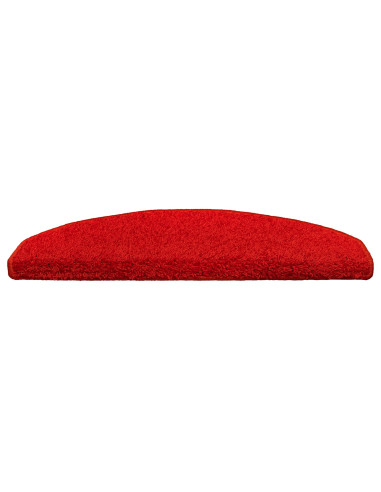 Tappetini per scale autoadesivi 15 pcs Rosso 80 x 24,5 x 3,5 cm
