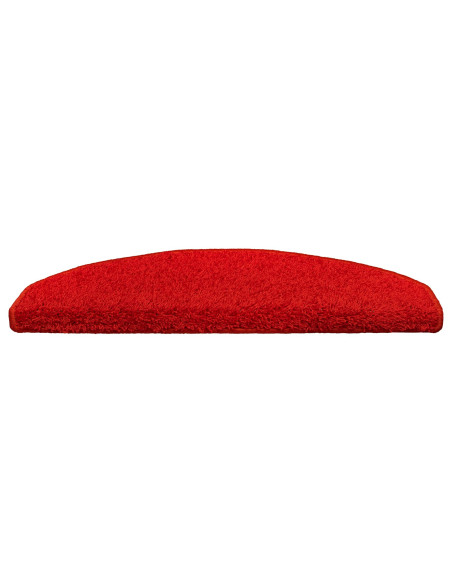 Tappetini per scale autoadesivi 15 pcs Rosso 80 x 24,5 x 3,5 cm