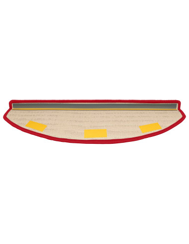 Tappetini per scale autoadesivi 15 pcs Rosso 80 x 24,5 x 3,5 cm