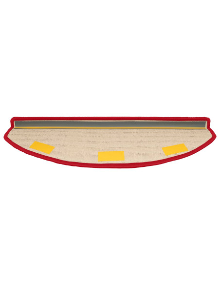 Tappetini per scale autoadesivi 15 pcs Rosso 80 x 24,5 x 3,5 cm