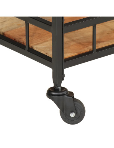 Carrello da Bar 60x40x80 cm Legno Massello di Acacia e Ferro
