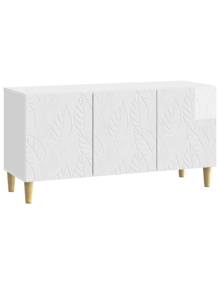 Mobile TV 99 x 34,5 x 50 cm Bianco Lucido Legno ingegnerizzato