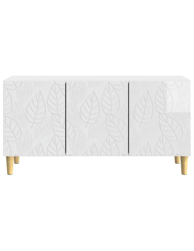Mobile TV 99 x 34,5 x 50 cm Bianco Lucido Legno ingegnerizzato
