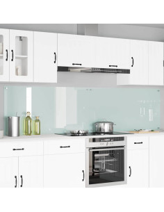 Schienale da cucina 2 pcs Bianco 120 x 60 cm vetro temperato