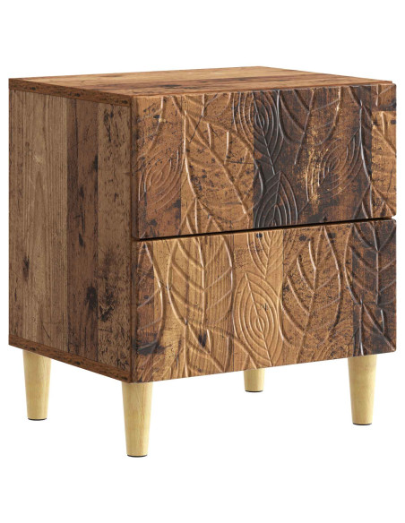 Comodino 2 pcs Legno antico 43 x 34,5 x 48 cm