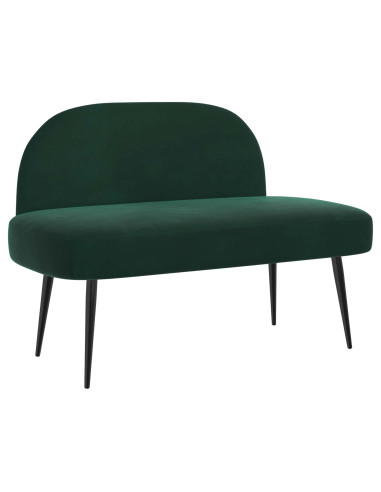 Panchina imbottita con schienale Verde scuro 110 x 60 x 76 cm