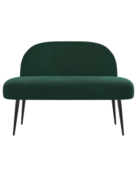 Panchina imbottita con schienale Verde scuro 110 x 60 x 76 cm
