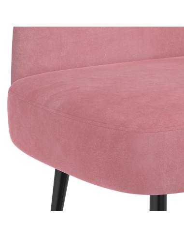 Panchina imbottita con schienale Rosa 110 x 60 x 76 cm Velluto