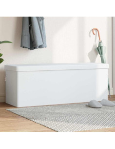 Panca Portaoggetti Pieghevole Bianca in PVC