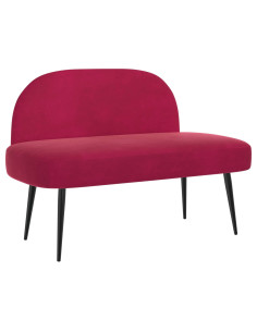 Panchina imbottita con schienale Rosso vino 110 x 60 x 76 cm 2