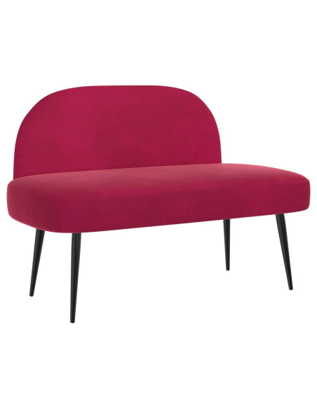 Panchina imbottita con schienale Rosso vino 110 x 60 x 76 cm