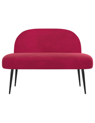 Panchina imbottita con schienale Rosso vino 110 x 60 x 76 cm