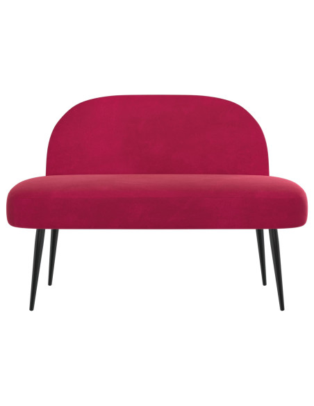 Panchina imbottita con schienale Rosso vino 110 x 60 x 76 cm
