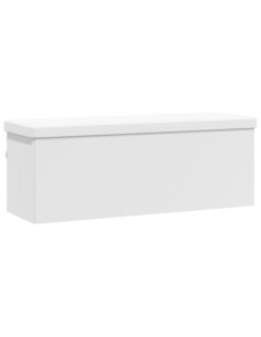 Panca Portaoggetti Pieghevole Bianca in PVC 2