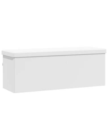 Panca Portaoggetti Pieghevole Bianca in PVC