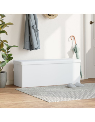 Panca Portaoggetti Pieghevole Bianca in PVC