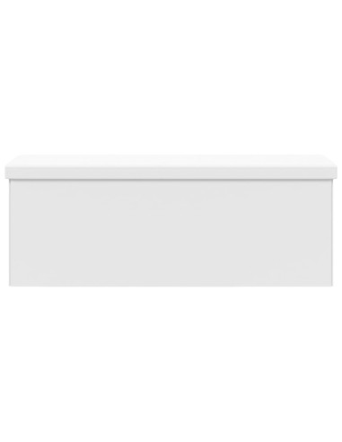 Panca Portaoggetti Pieghevole Bianca in PVC