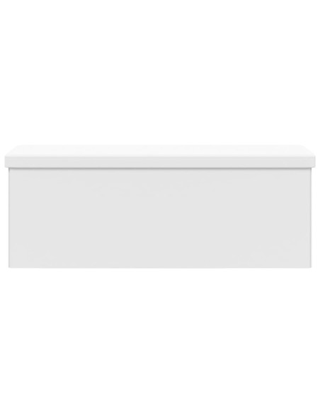 Panca Portaoggetti Pieghevole Bianca in PVC