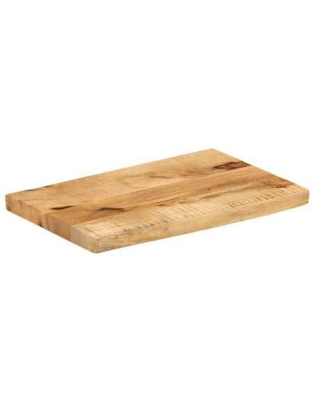 Piano Tavolo 50x30x3,8 cm Bordi Vivi Legno di Mango Grezzo