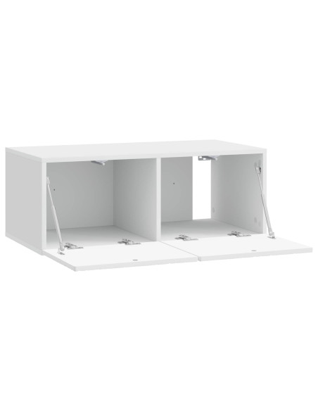 Mobile Porta TV da Muro 59,5 x 31 cm Bianco Lucido
